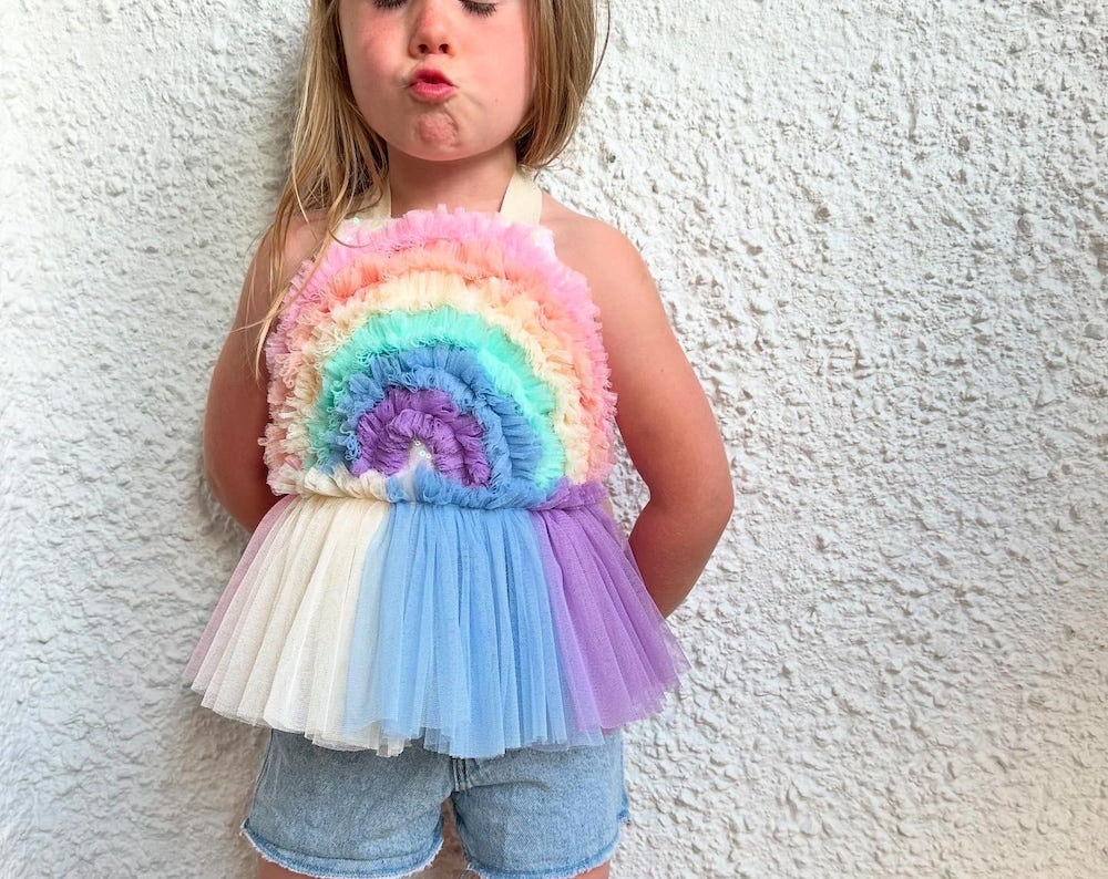 Pastel rainbow top