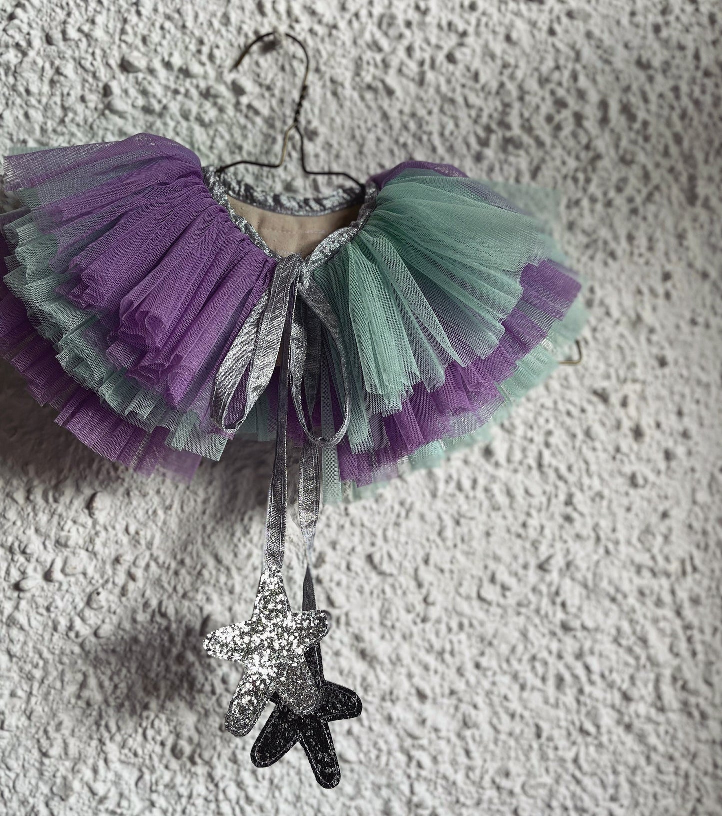 mermaid mixed tulle ruffle collar