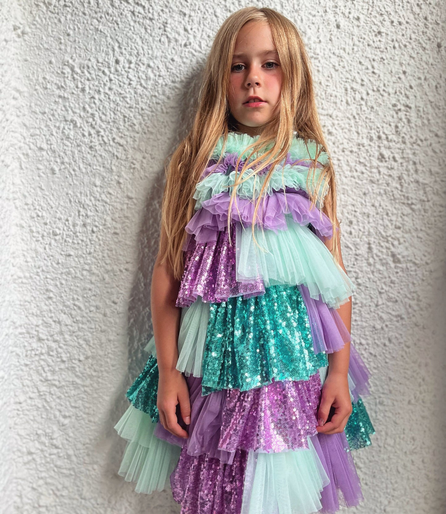 Mermaid ruffle dress