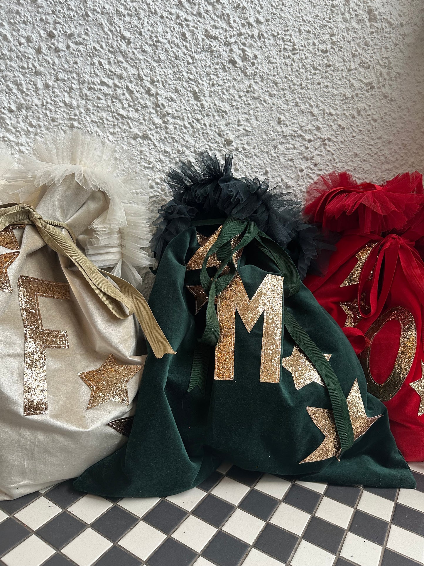 Christmas velvet sacks