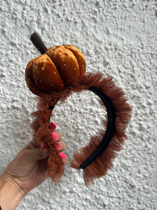 Orange pumpkin headband