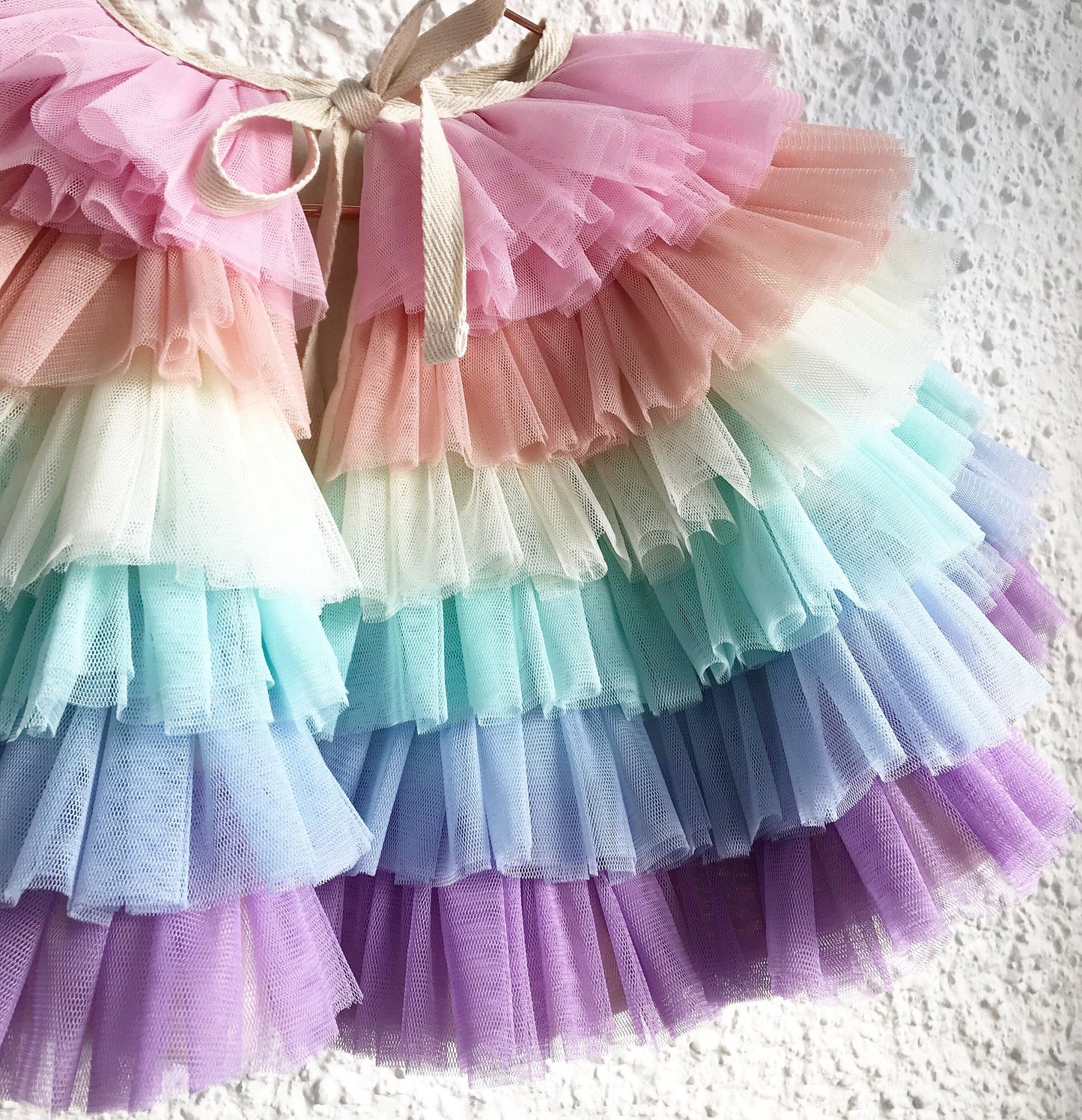 Adult rainbow ruffle cape
