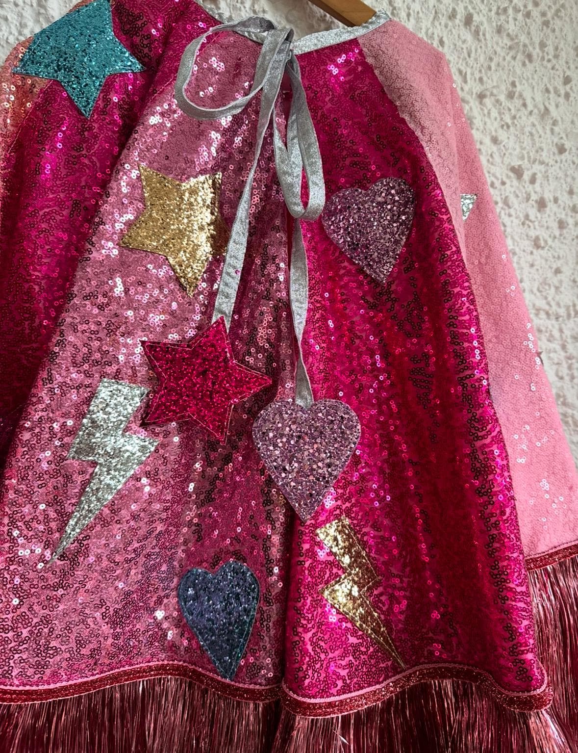 Superhero cape, wand, mask set