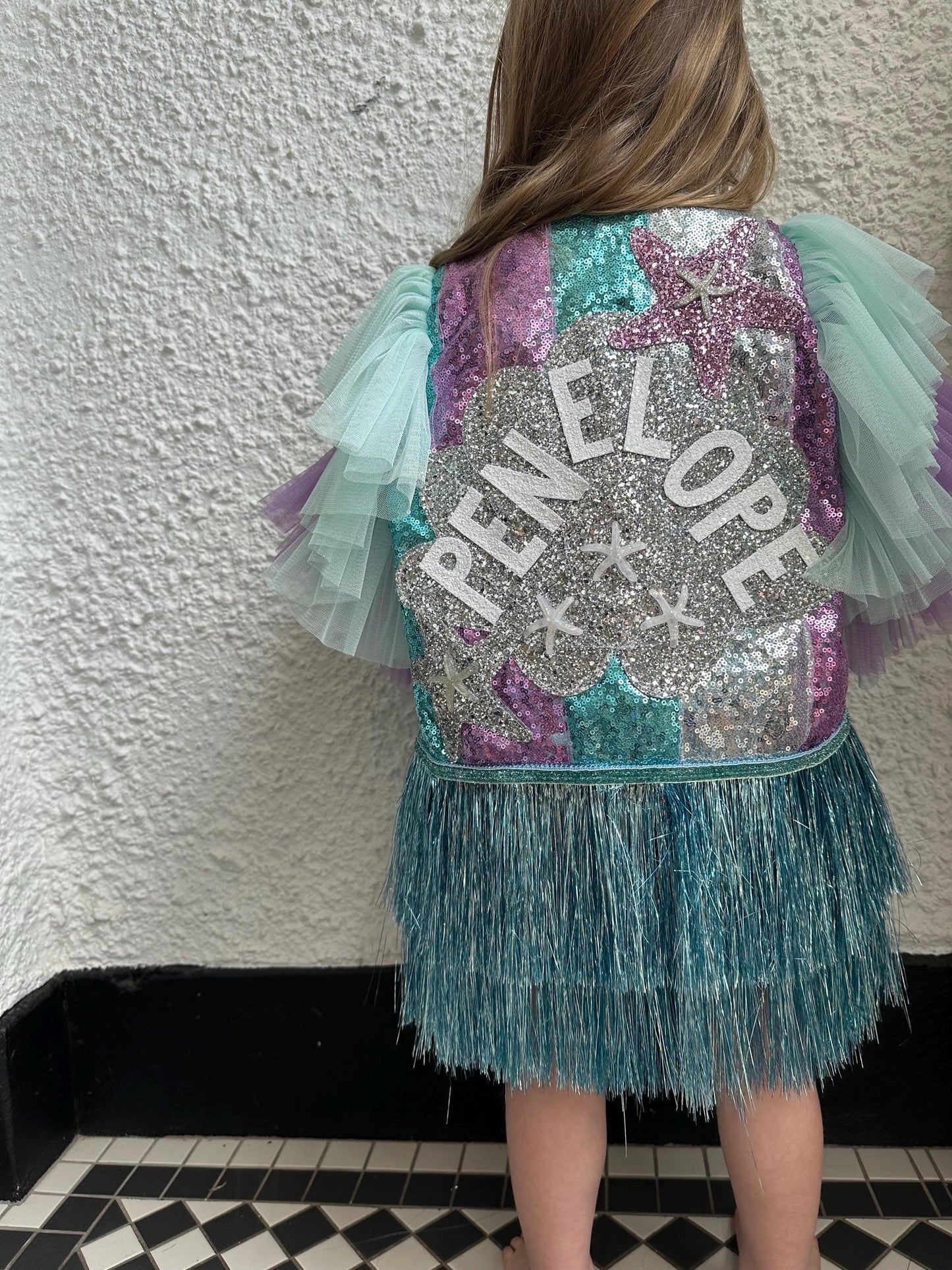 kids little mermaid inspired jacket