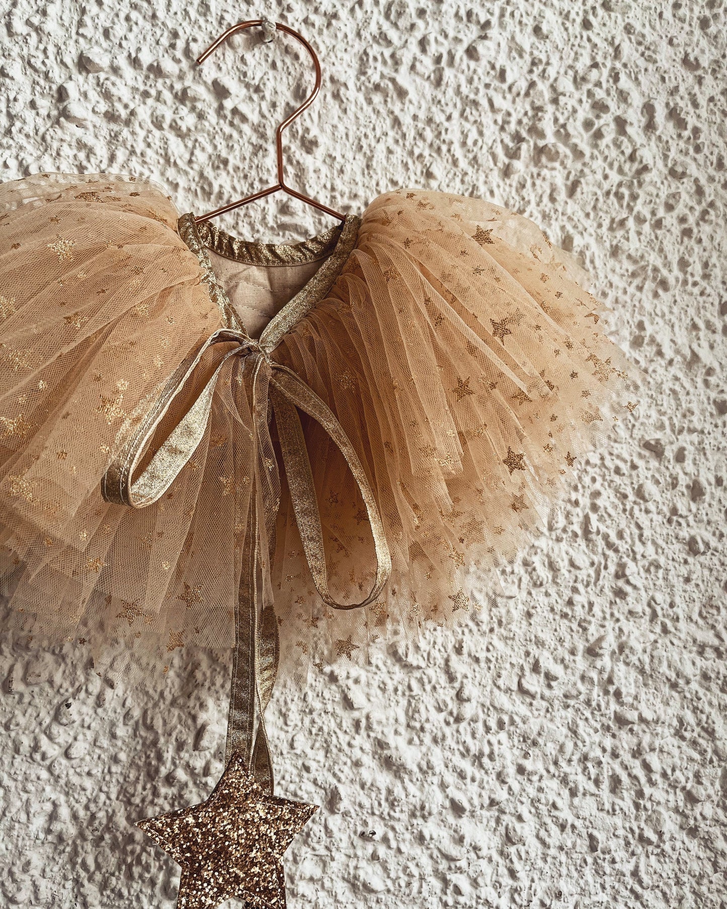 star glitter tulle ruffle collar