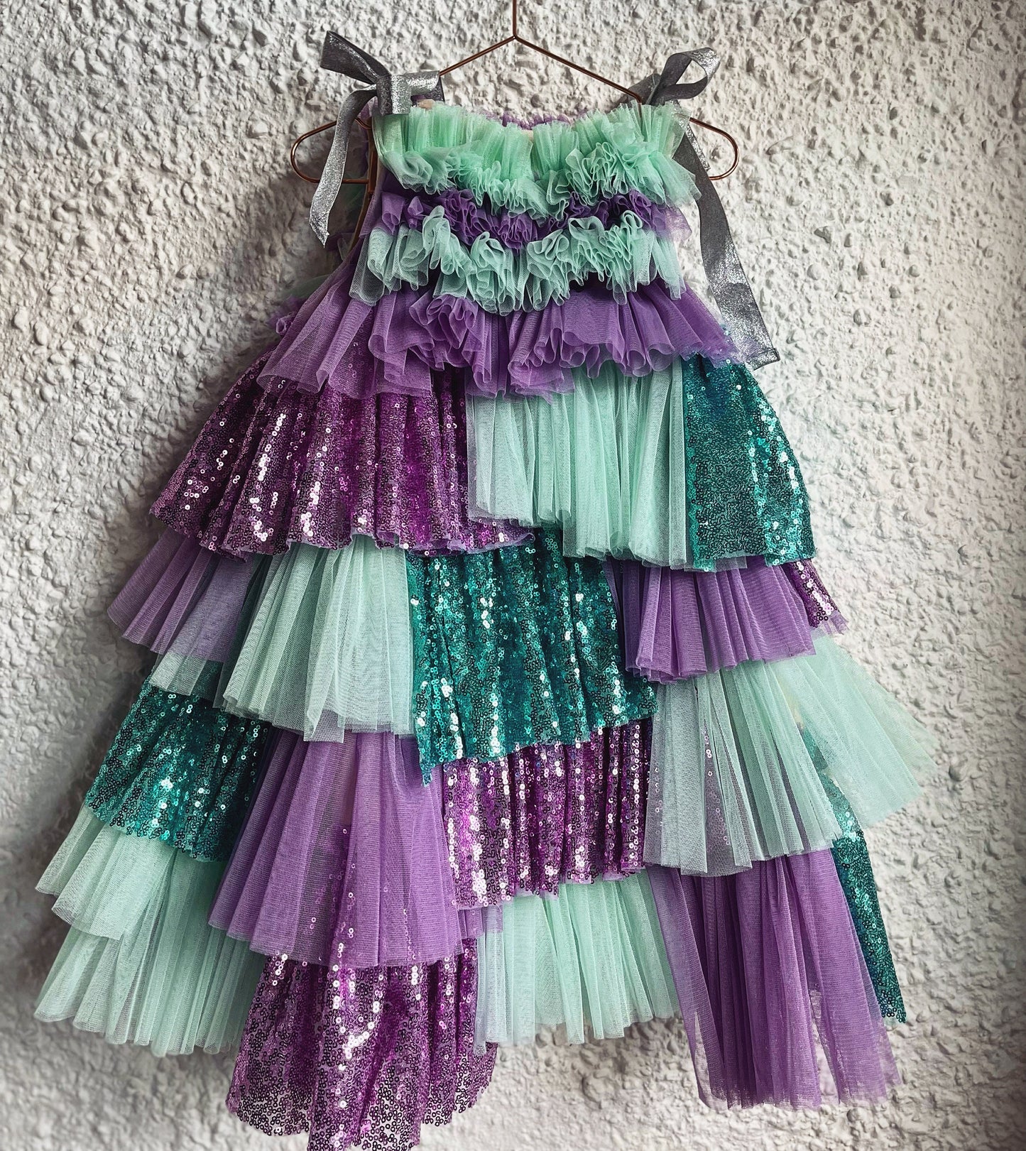 Mermaid ruffle dress