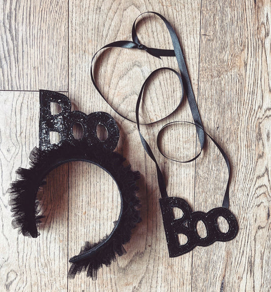 Black boo headband