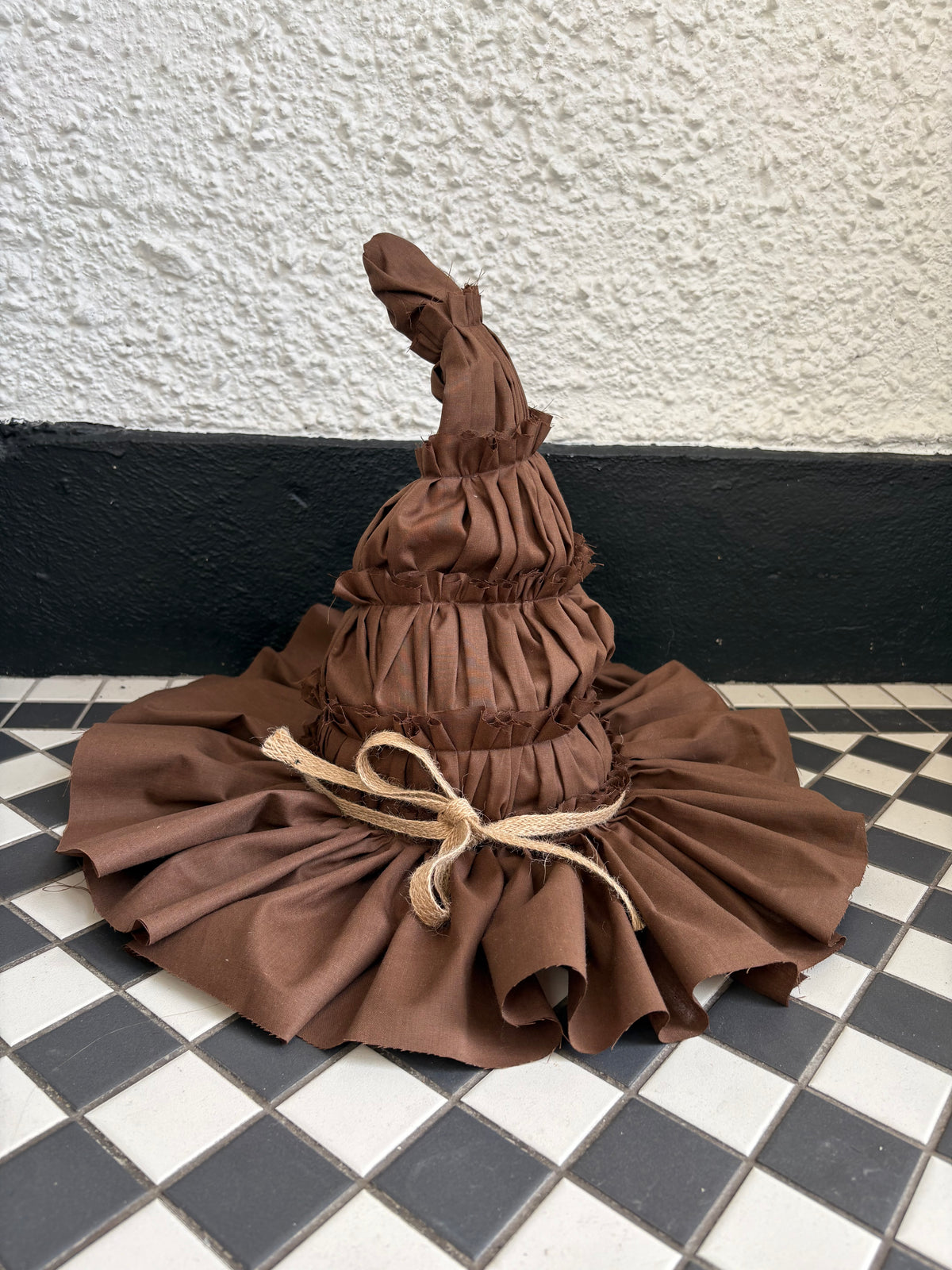 Scarecrow tie back cape/hat set