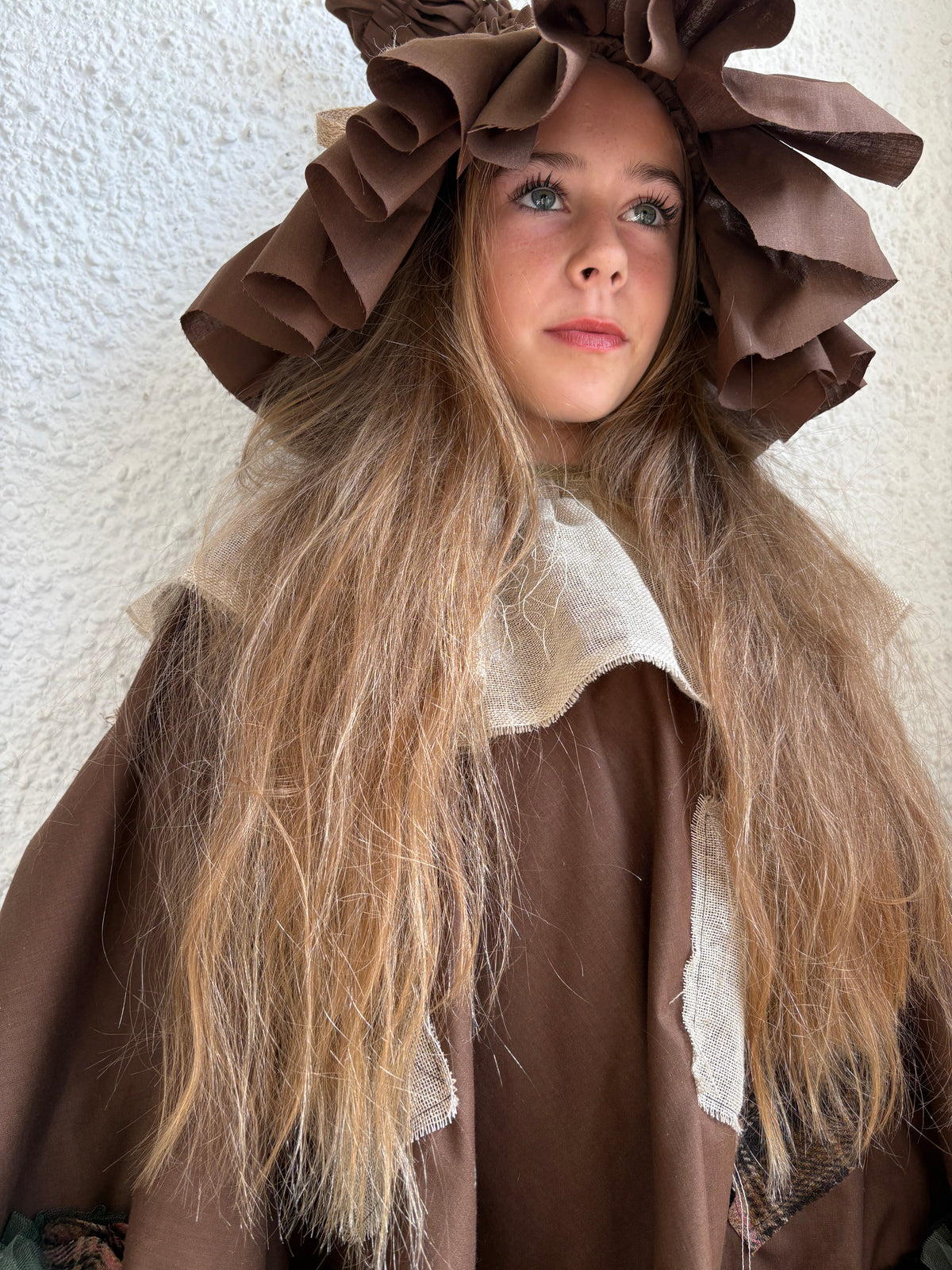 Scarecrow tie back cape/hat set