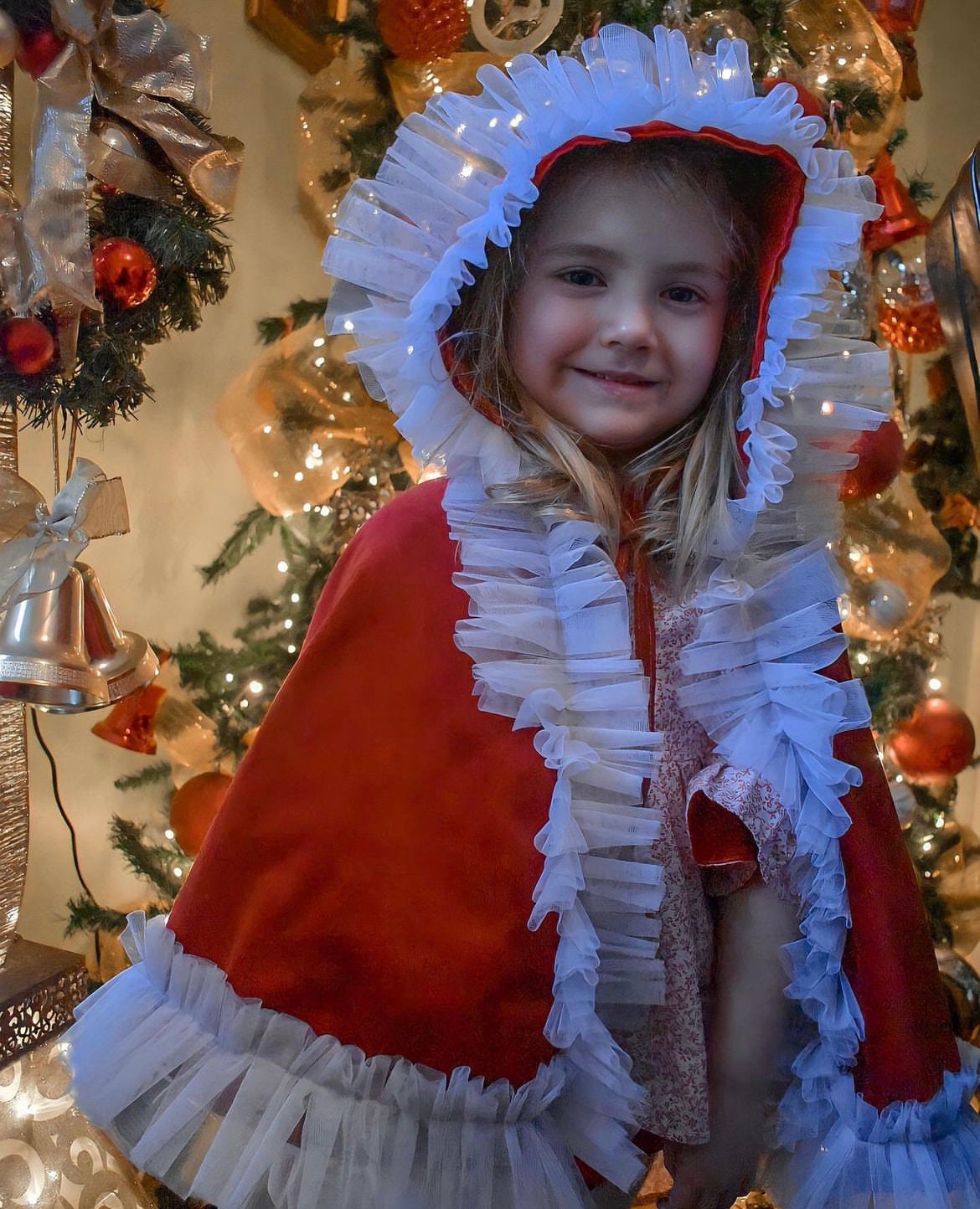 Santa Baby hooded mini cape