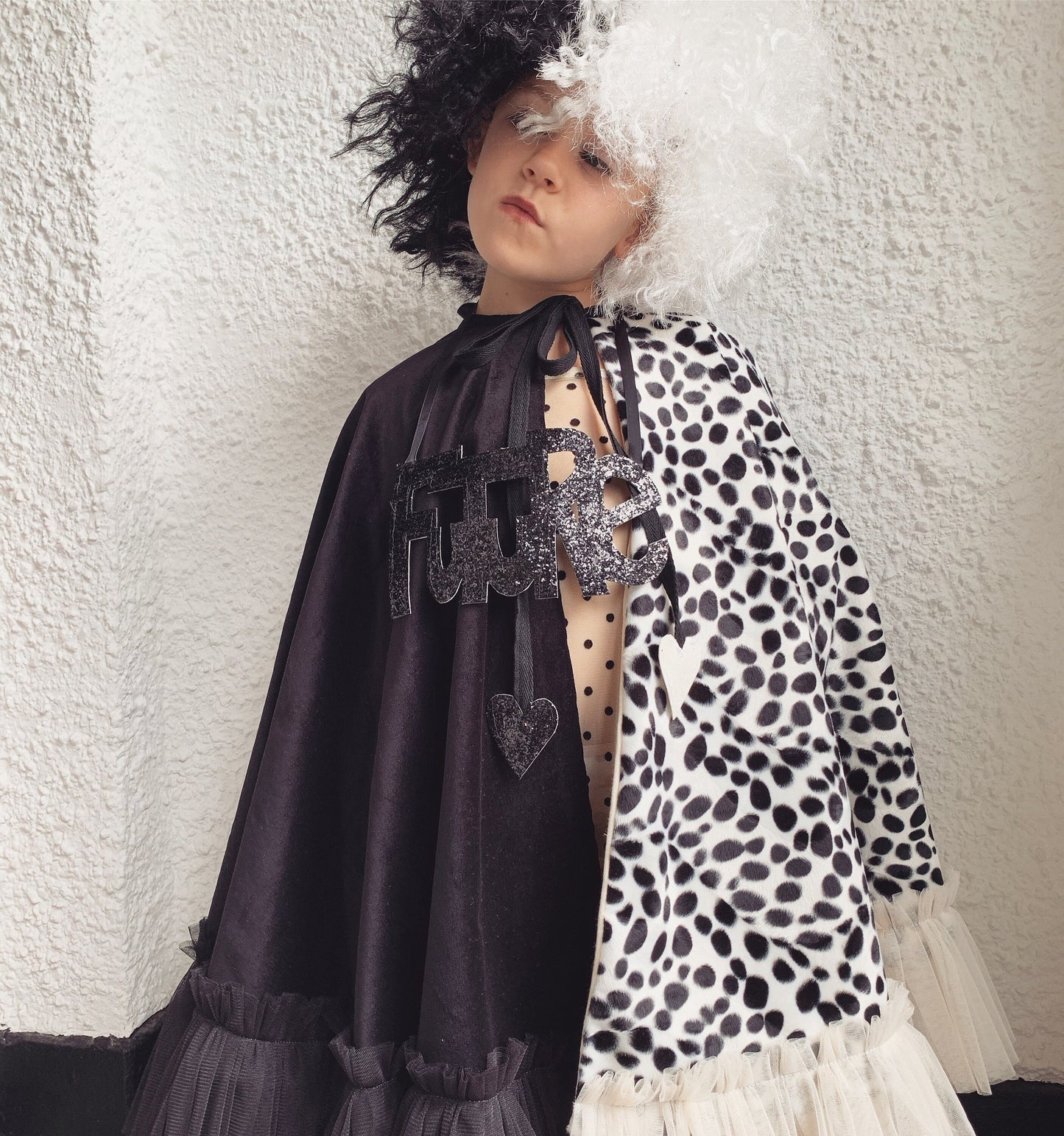 Long kid cruella cape