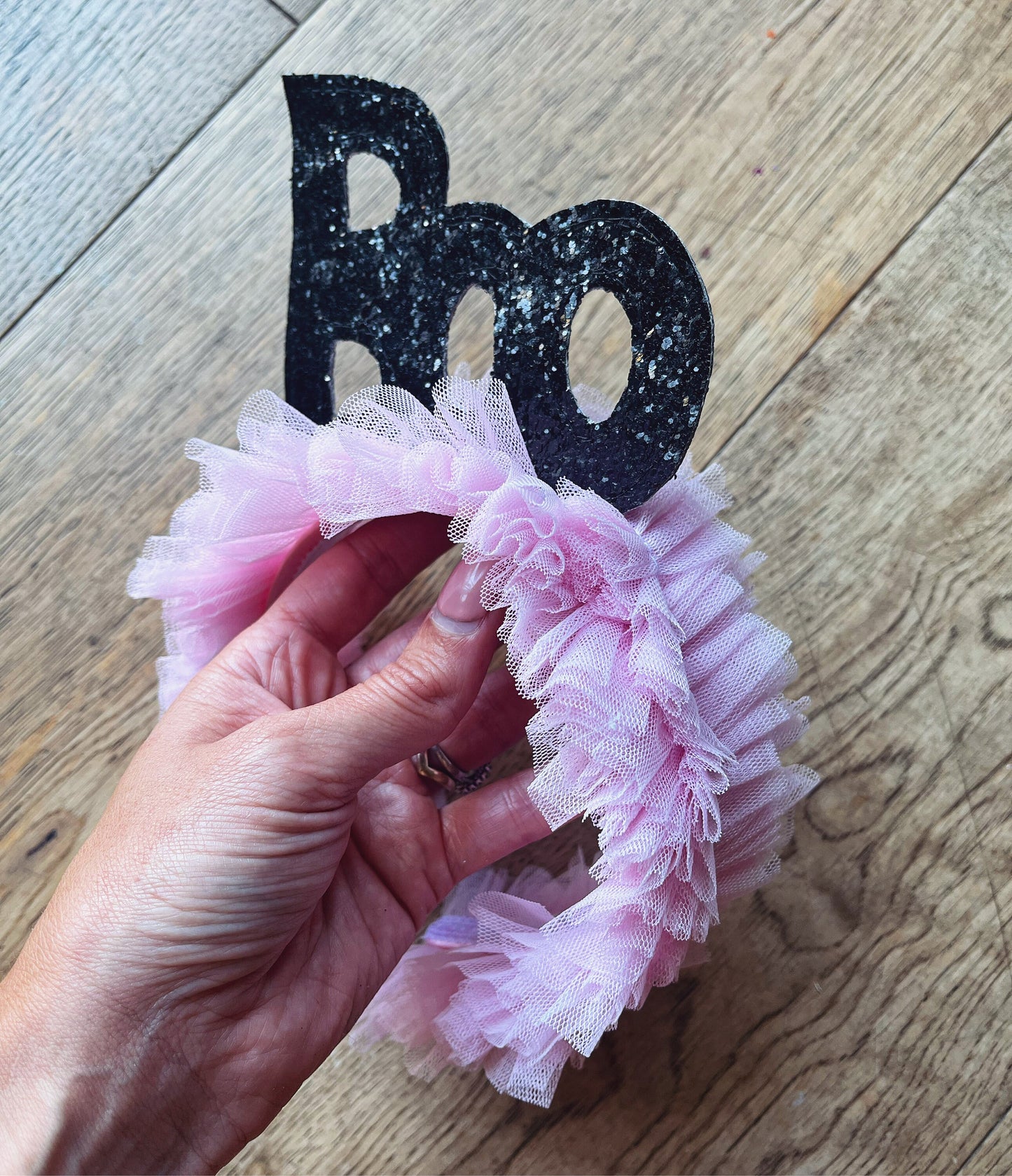 limited edition pink/black BOO headband