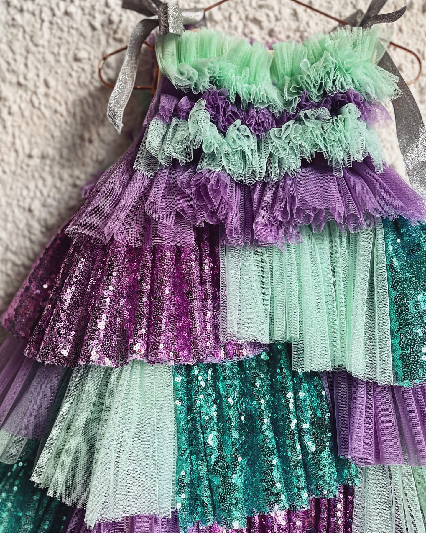 Mermaid ruffle dress