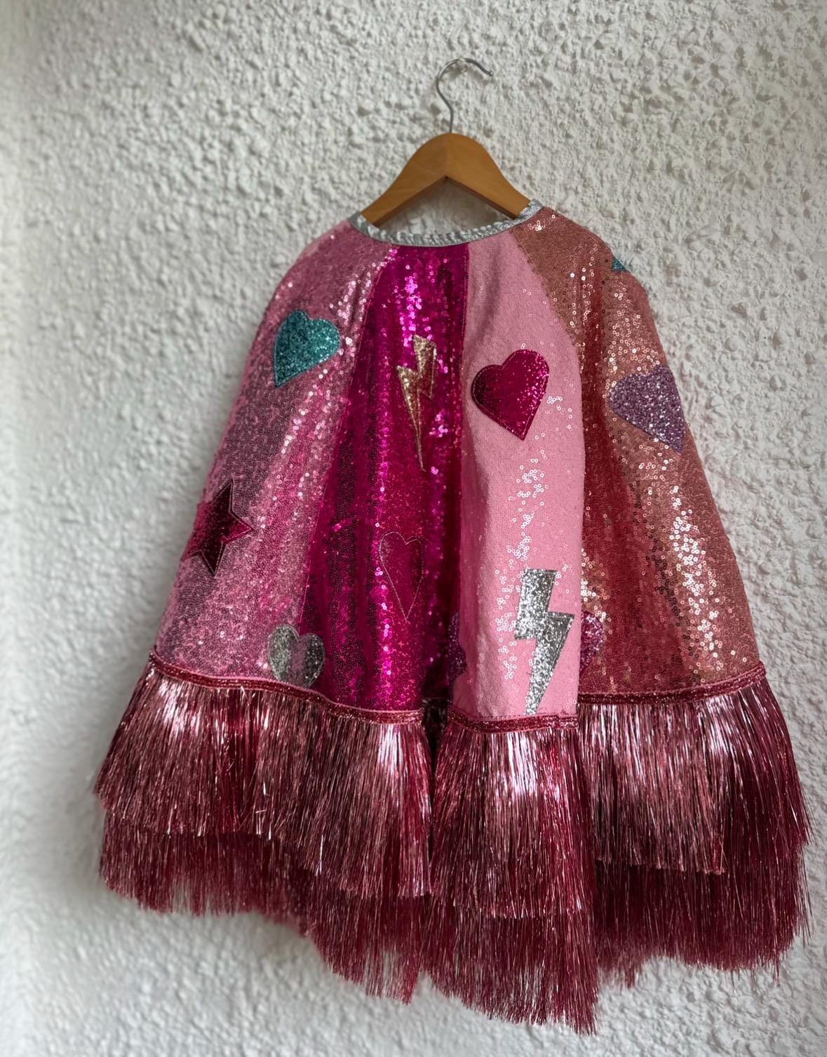 Superhero cape, wand, mask set