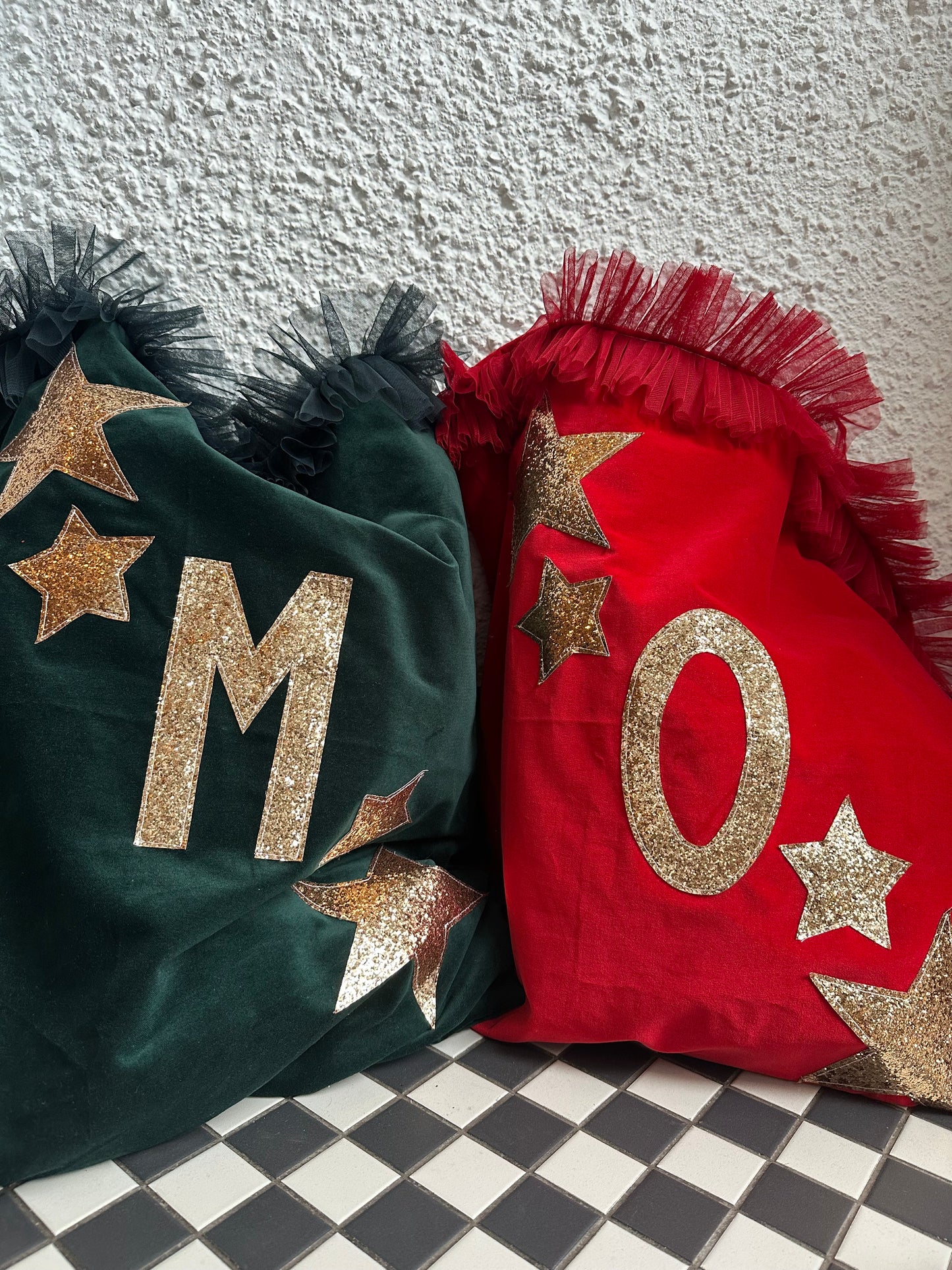 Christmas velvet sacks
