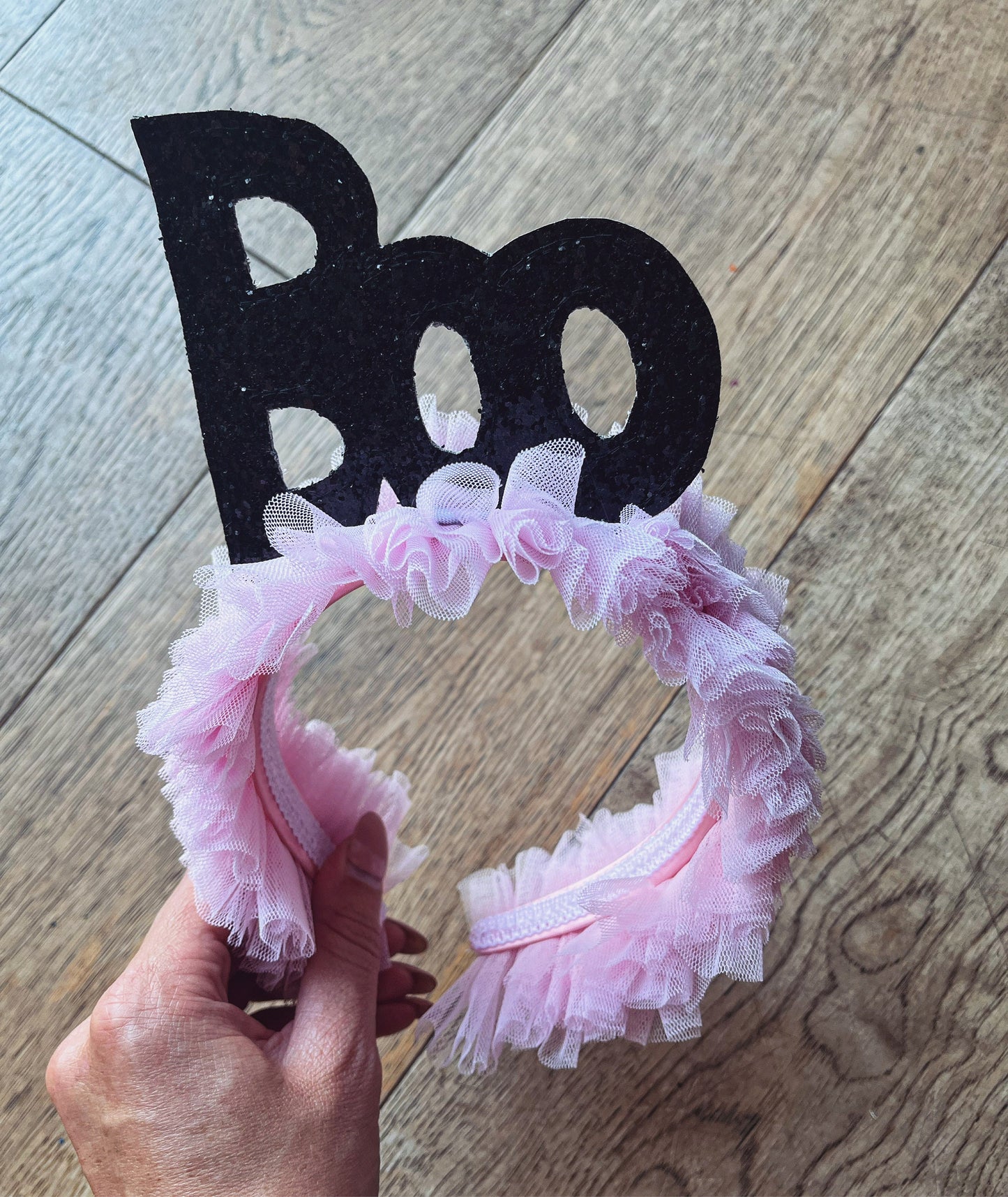 limited edition pink/black BOO headband