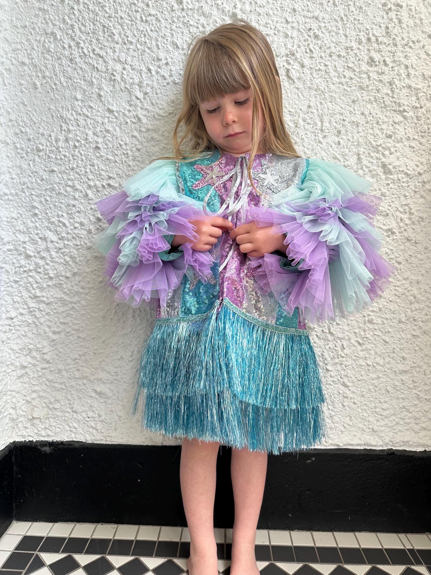kids little mermaid inspired jacket