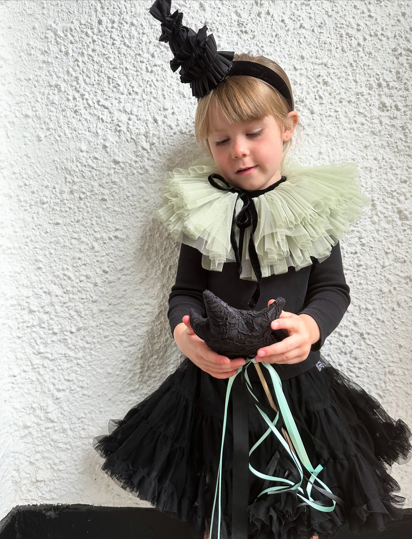 Elphaba inspired collar, wand and hat headband set