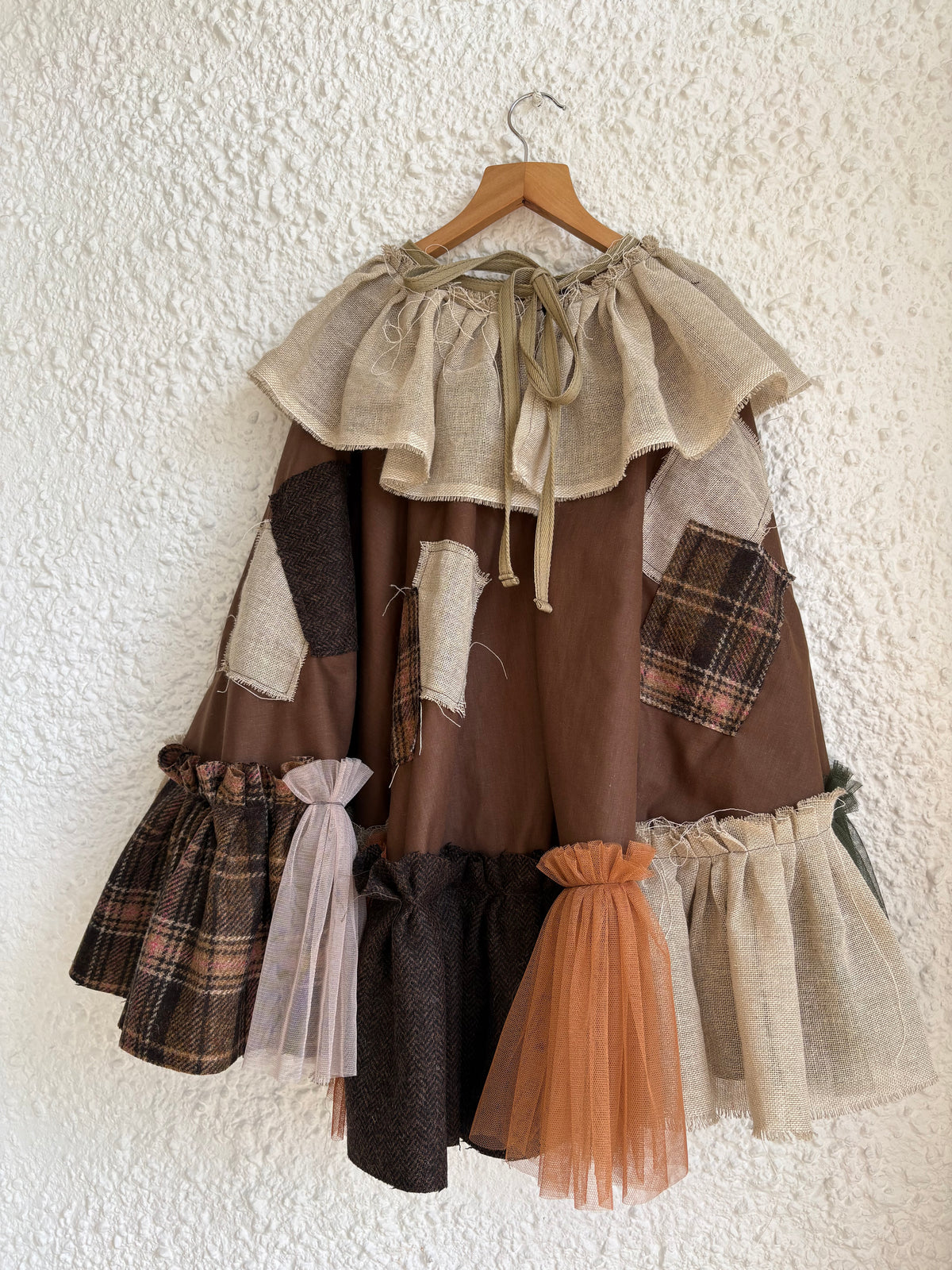 Scarecrow tie back cape/hat set