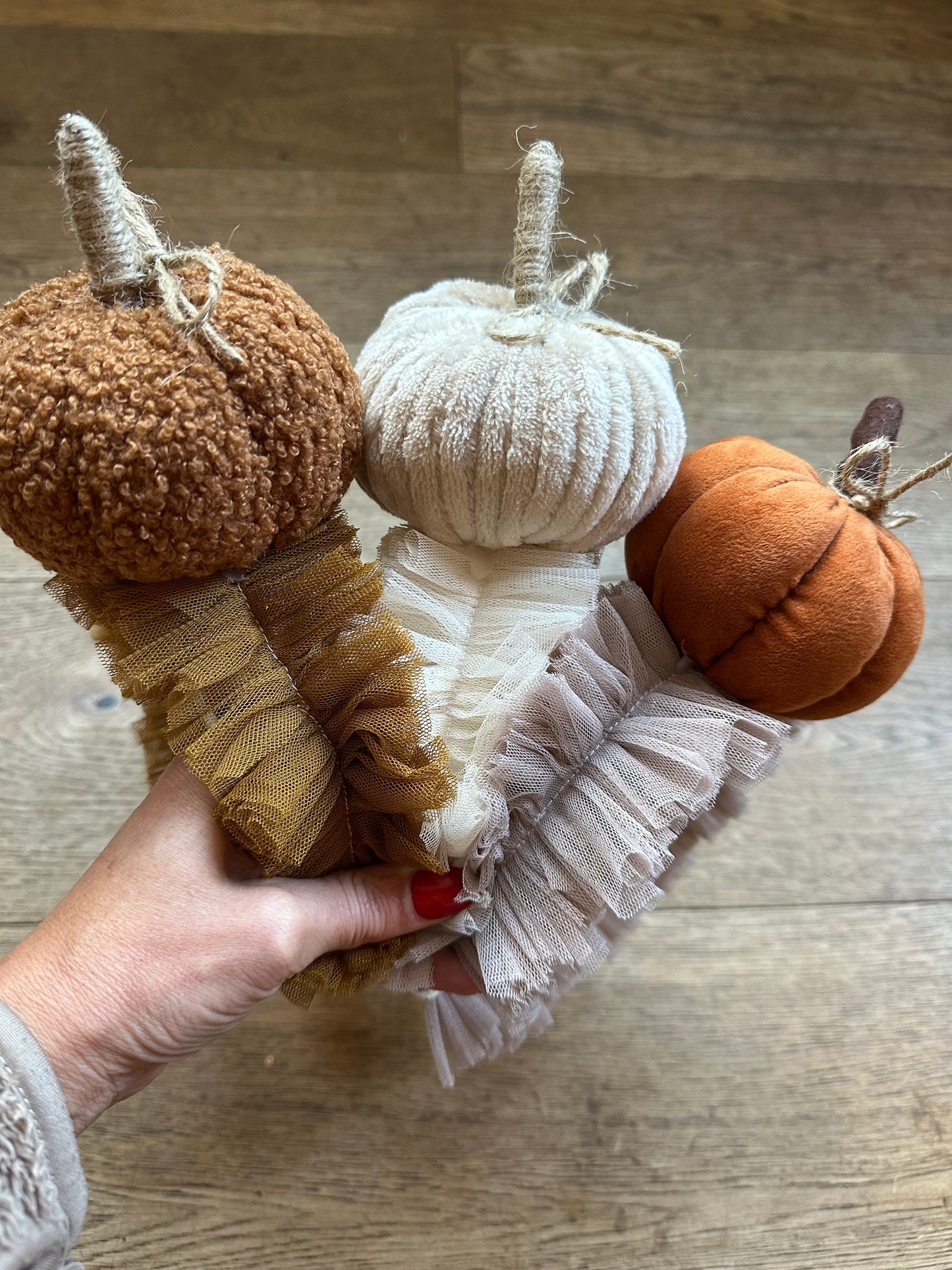 Cream pumpkin headband