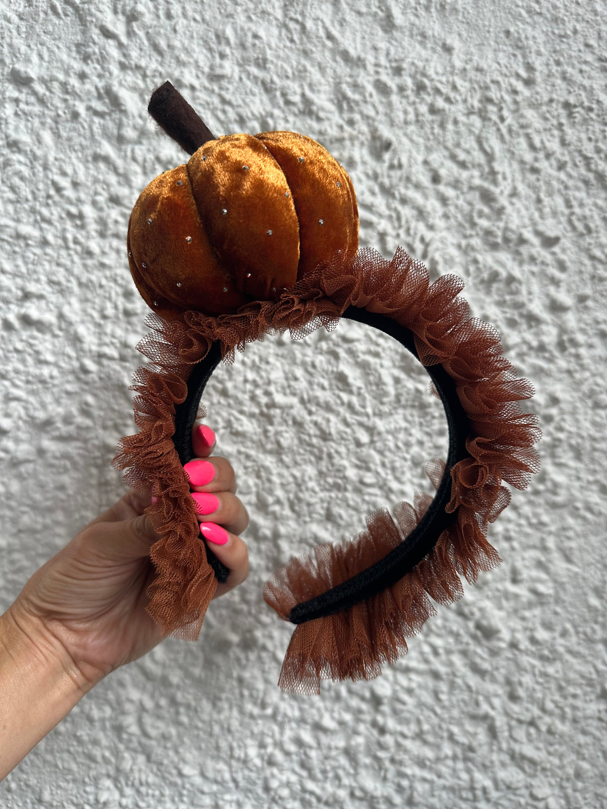 Orange pumpkin headband