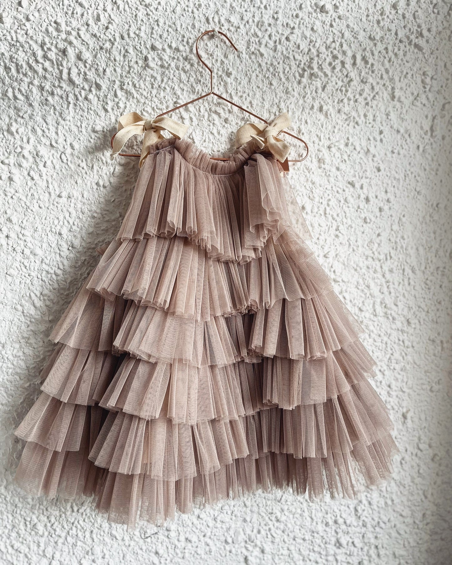 mink ruffle dress