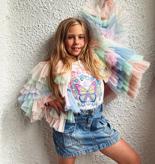 pastel ruffle jacket