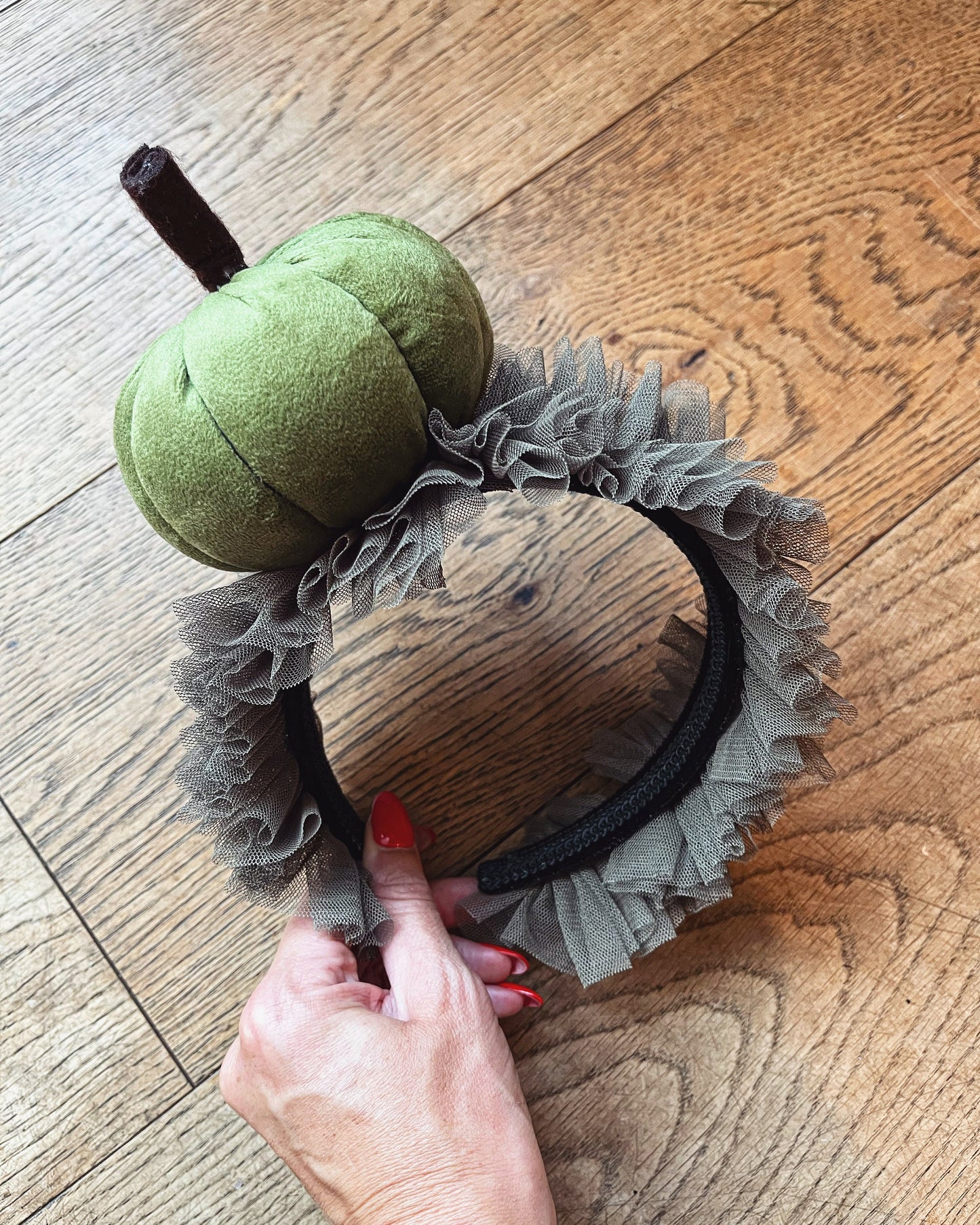 pumpkin headband in green