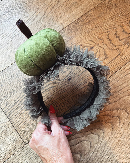 pumpkin headband in green