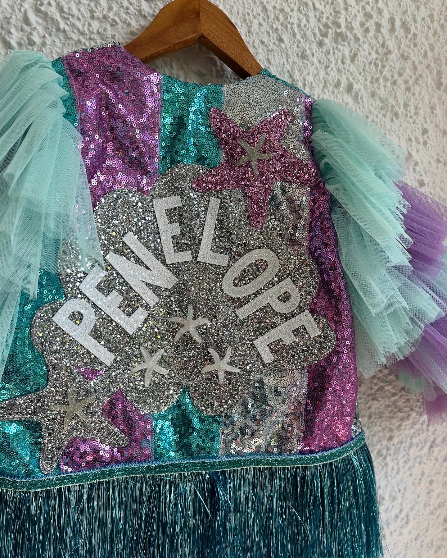 kids little mermaid inspired jacket