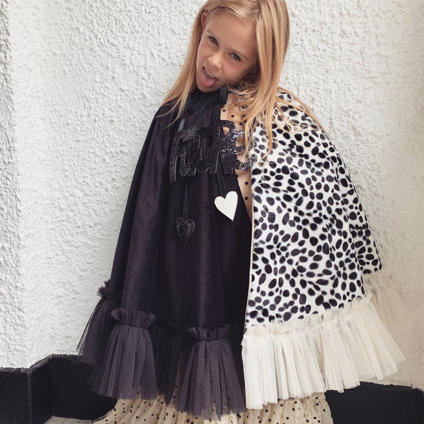 Long kid cruella cape