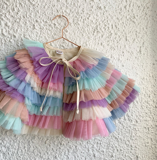 Kid Pastel rainbow mash up cape