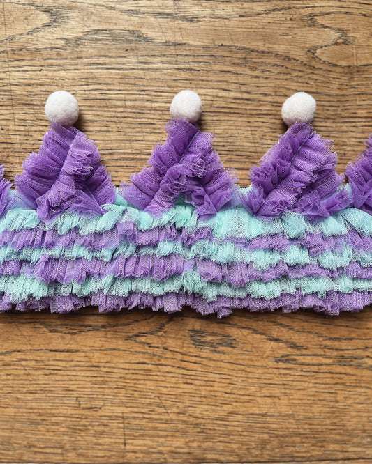 mermaid ruffle crown