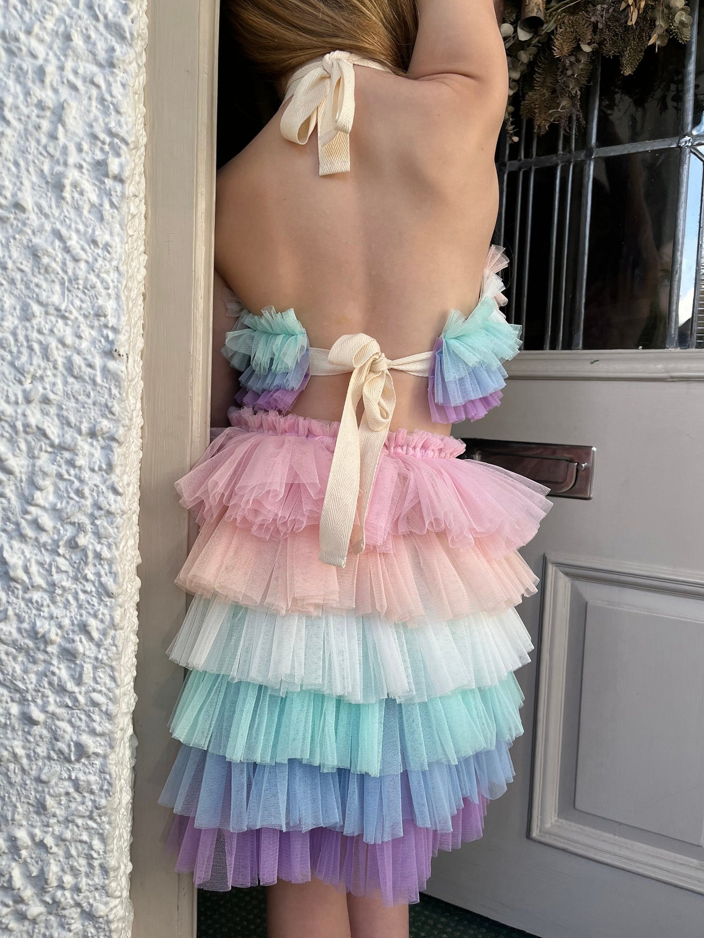 Pastel rainbow tutu/top set
